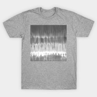 Gray Ombre Tie-Dye Stripes T-Shirt